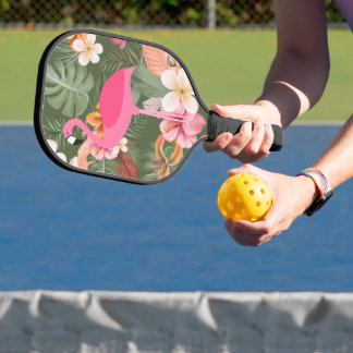 Palas De Pickleball Flamenco Rosa Flor Tropical