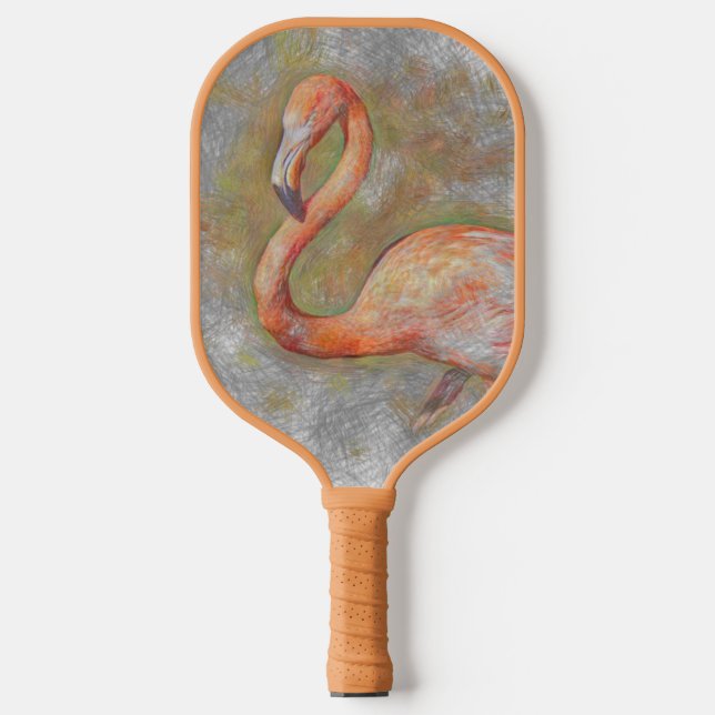 Palas De Pickleball Flamingo de animales artísticos (Anverso)