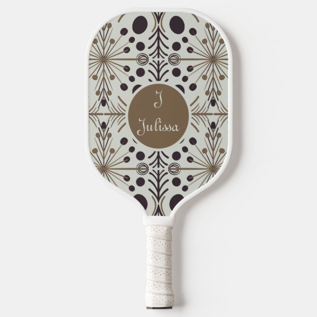Palas De Pickleball Flecha geométrica Boho Blanco (Anverso)