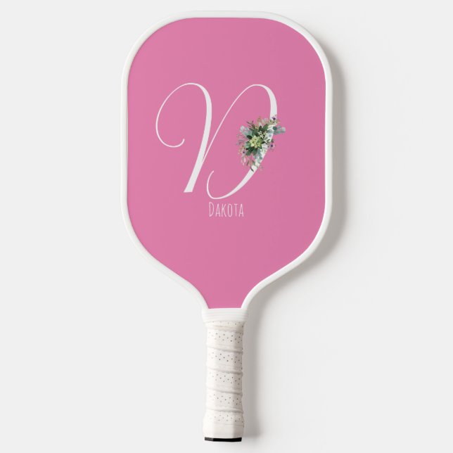Palas De Pickleball Flor acuarela rosada (Reverso )