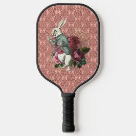 Palas De Pickleball Flor de conejo blanco de Wonderland