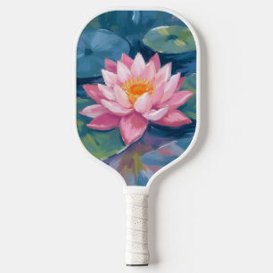 Palas De Pickleball Flor de Loto Almohadilla de Nenúfar Acuarela