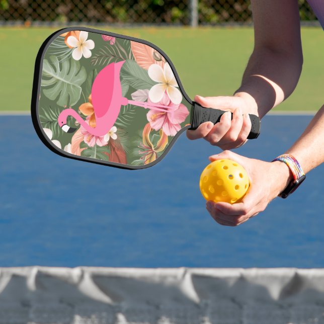 Palas De Pickleball Flor tropical Flamingo rosa (in situ)