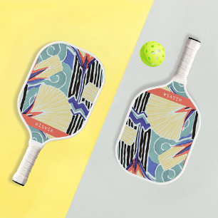 Palas De Pickleball Floral abstracta colorida de E.A. Séguy