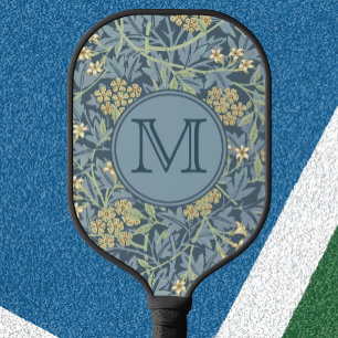 Palas De Pickleball Floral azul William Morris Personalizados Primeras