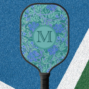 Palas De Pickleball Floral azul William Morris Personalizados Primeras
