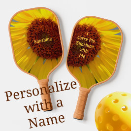 Palas De Pickleball Floral Botánica de girasol brillante personalizada