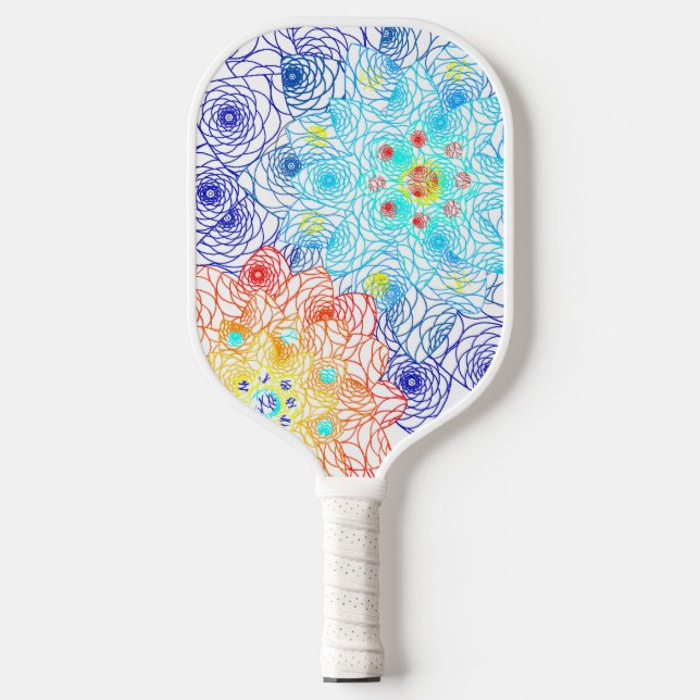 Palas De Pickleball Floral colorida (Anverso)
