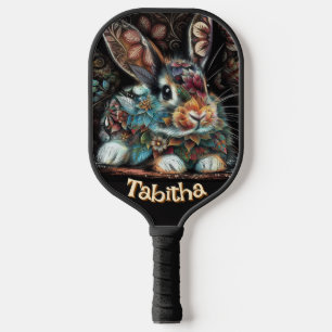 Palas De Pickleball Floral de conejo de conejo chiflada caprichosa per