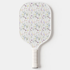 Palas De Pickleball Floral Elegant Wildflowers Botanical Pattern