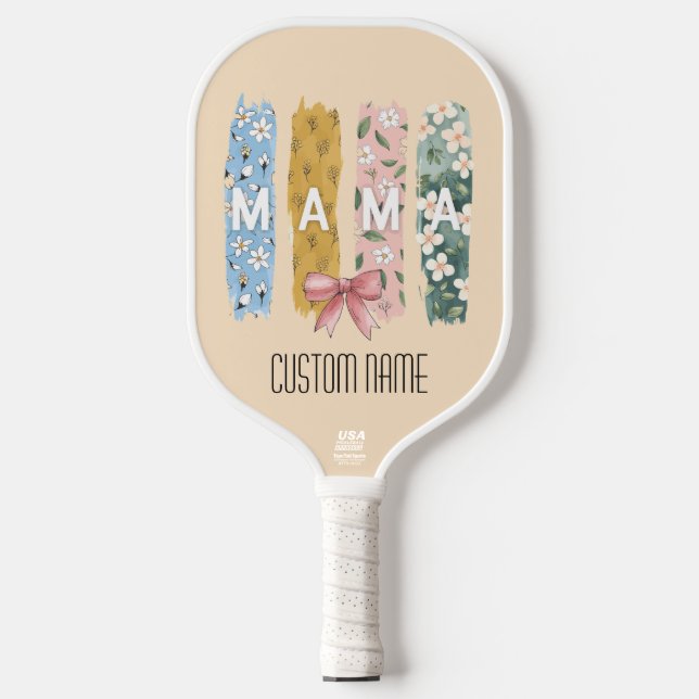Palas De Pickleball Floral “MAMA” Custom Name (Anverso)