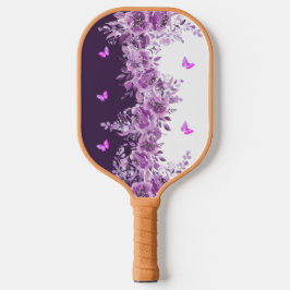 Palas De Pickleball Floral Purple Butterflies Pickleball Paddle