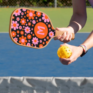 Palas De Pickleball Floral Retro Personalizado 