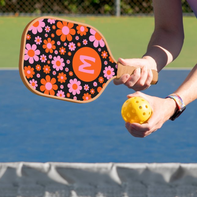Palas De Pickleball Floral Retro Personalizado  (in situ)