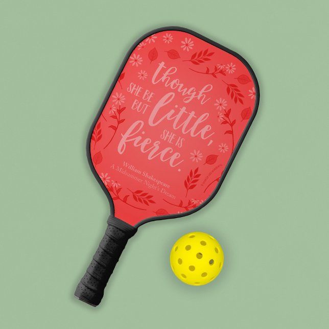 Palas De Pickleball Floral Roja Pequeña Pero Fierce William Shakespear (Subido por el creador)