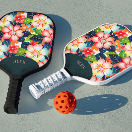Palas De Pickleball Floral tropical vibrante y personalizada