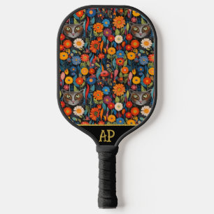 Palas De Pickleball *~* Floral Whimsical Quirky Cat AP68 FOTO 6