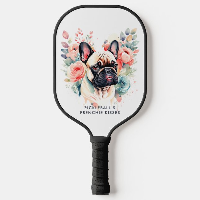 Palas De Pickleball Flores de Bulldog francesas baloncesto Frenchie Ki (Anverso)