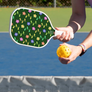 Palas De Pickleball Flores de colores, motivos florales, vegetación, b