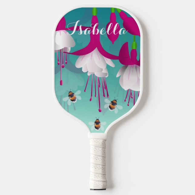 Palas De Pickleball Flores de Fuchsia (Anverso)