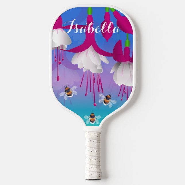 Palas De Pickleball Flores de Fuchsia (Anverso)