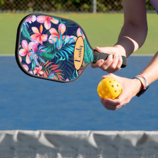 Palas De Pickleball Flores de Isla Oscura personalizadas