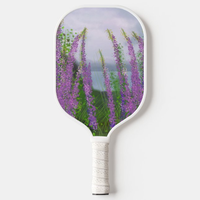 Palas De Pickleball Flores De Lupina En La Laca (Anverso)