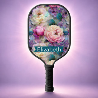 Palas De Pickleball Flores Hermosas de Nacar Personalizadas