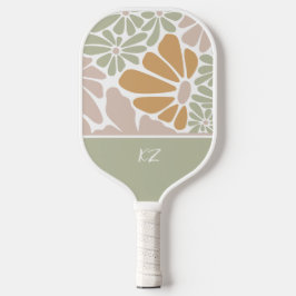 Palas De Pickleball Flores retro Groovy bohemias