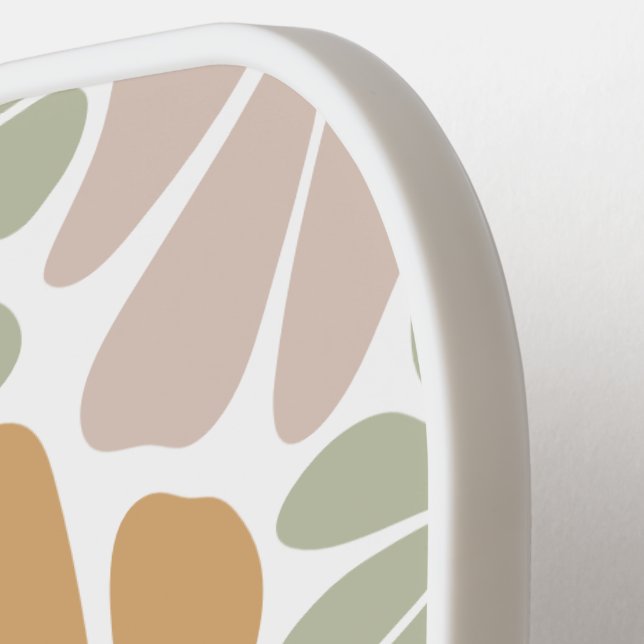 Palas De Pickleball Flores retro Groovy bohemias (Detalle izquierdo)