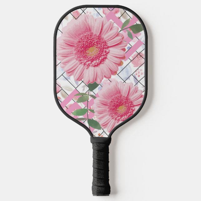 Palas De Pickleball Flores rosadas (Anverso)