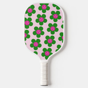 Palas De Pickleball Flores rosadas + verdes preppies adorables muchach