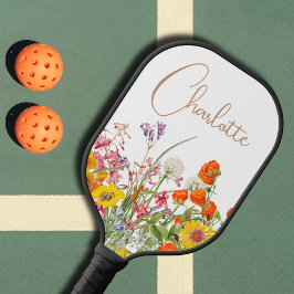 Palas De Pickleball Flores silvestres coloridas Nombre botánico del pa
