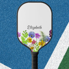 Palas De Pickleball Flores silvestres de bonito con nombres personaliz