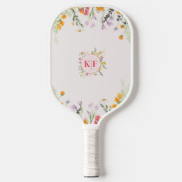 Palas De Pickleball Flores silvestres Monograma Paddle