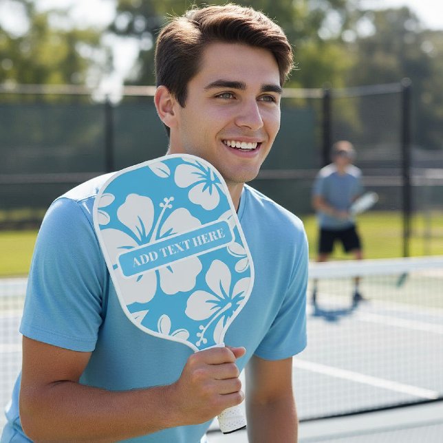 Palas De Pickleball Flores tropicales de playa azul (Subido por el creador)