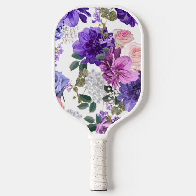 Palas De Pickleball Flores violetas japonesas pelotas de rosca (Anverso)
