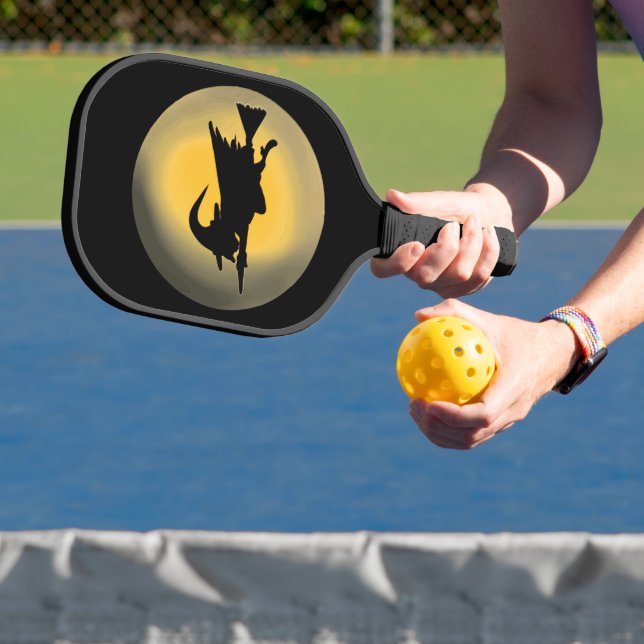 Palas De Pickleball Flying Witch Silhouette (in situ)