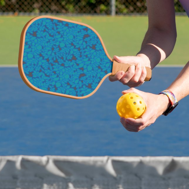 Palas De Pickleball fondo azul y negro con un patrón (in situ)
