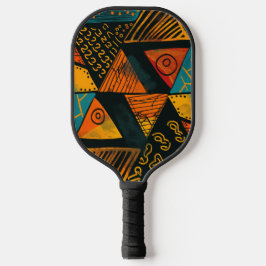 Palas De Pickleball Fondo colorido con motivos africanos