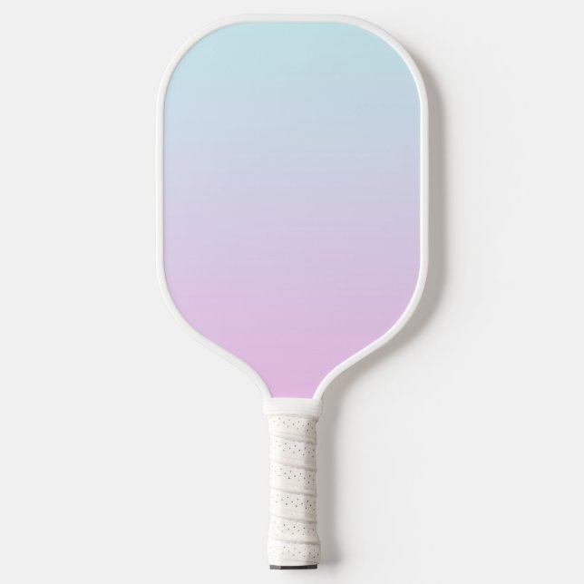 Palas De Pickleball Fondo de degradado rosa y azul pastel (Anverso)