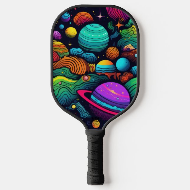 Palas De Pickleball Fondo de planeta (Anverso)