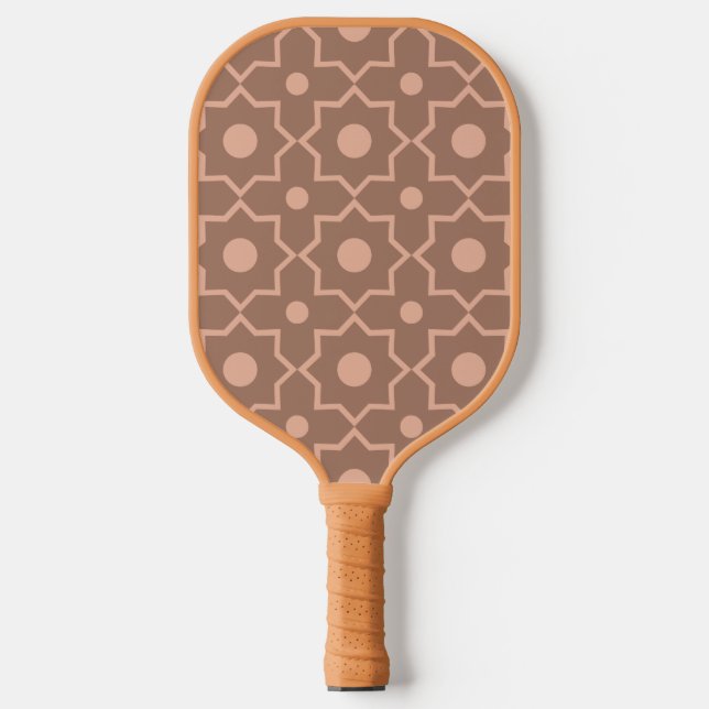 Palas De Pickleball Forma geométrica moderna Mocha Mousse Dusty Rosa (Anverso)