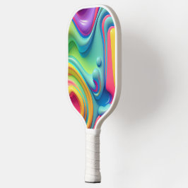 Palas De Pickleball Formas de fluidos arcoiris plásticos