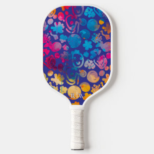 Palas De Pickleball Formas discretas Resumen Arte Fondo púrpura