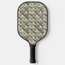 PALAS DE PICKLEBALL FORMAS GEOMÉTRICAS VERDES MARRÓN TAN