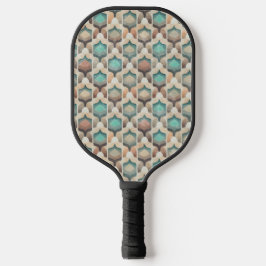 PALAS DE PICKLEBALL FORMAS GEOMÉTRICAS VERDES MARRÓN TOSTADO