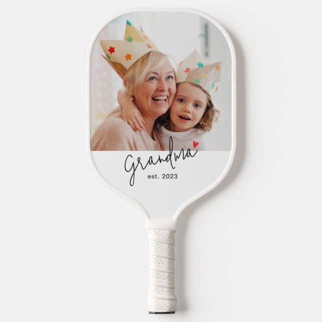 Palas De Pickleball Foto de Abuela Estableció Diversión Script (Anverso)