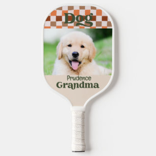 Palas De Pickleball Foto de la abuela del perro con tablero de ajedrez