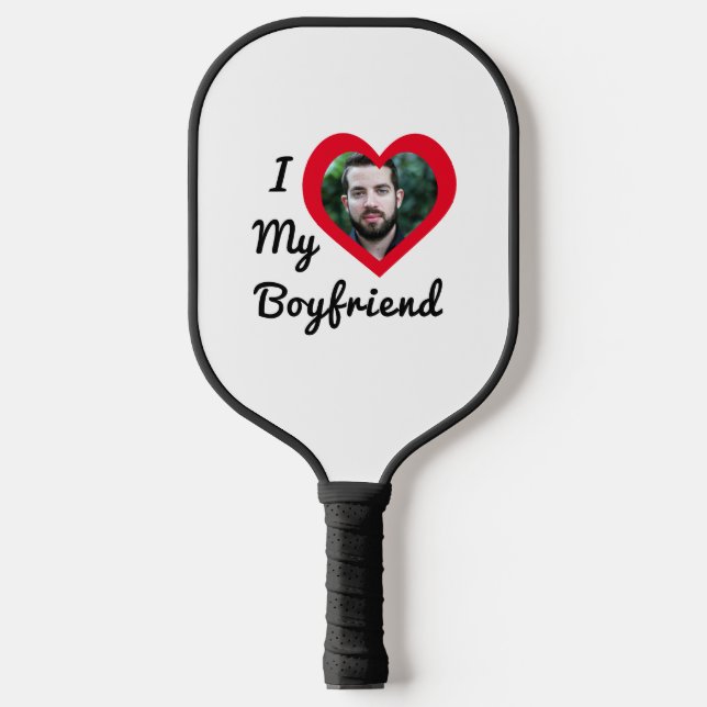 Palas De Pickleball Foto de personalizado que amo a mi novio Bae perso (Anverso)